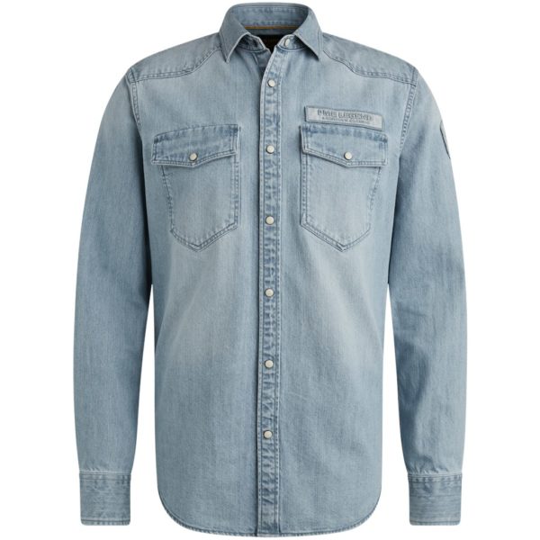 PME-Legend DENIM SHIRT, BLEACH INDIGO DENIM