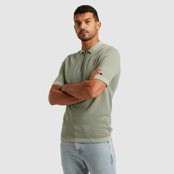 CAST IRON POLO, KNITTED REGULAR FIT COTTON MODAL - Afbeelding 3