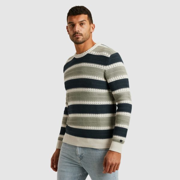 CAST IRON KNITWEAR, R-NECK REGULAR FIT SOFT COTTON - Afbeelding 2