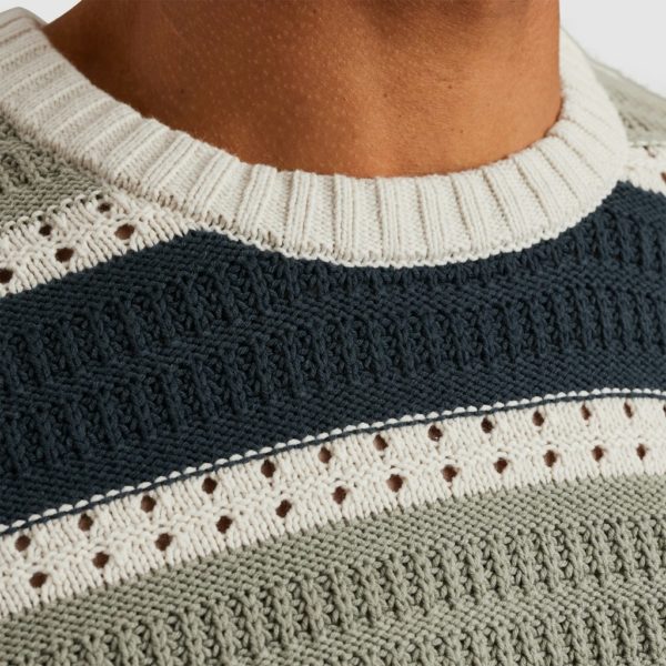 CAST IRON KNITWEAR, R-NECK REGULAR FIT SOFT COTTON - Afbeelding 5