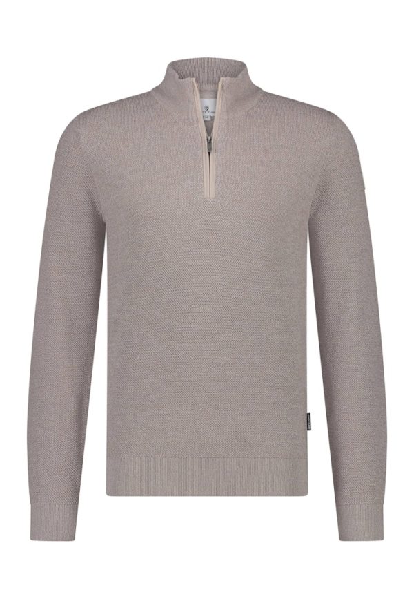 STATE OF ART KNITWEAR, PULLOVER SPORT ZIP PLAIN