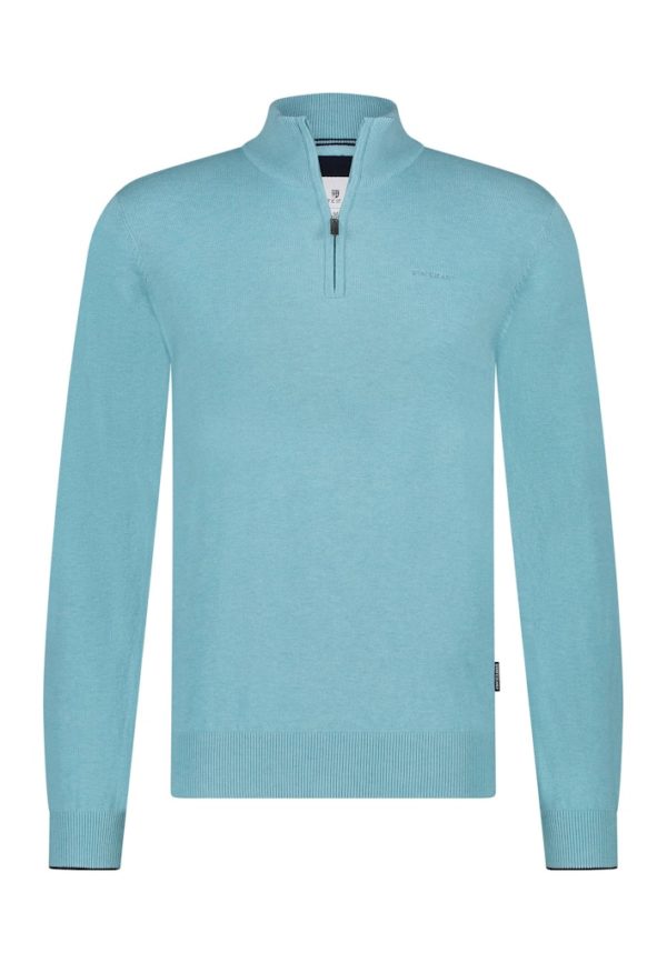 STATE OF ART KNITWEAR, PULLOVER SPORT ZIP PLAIN