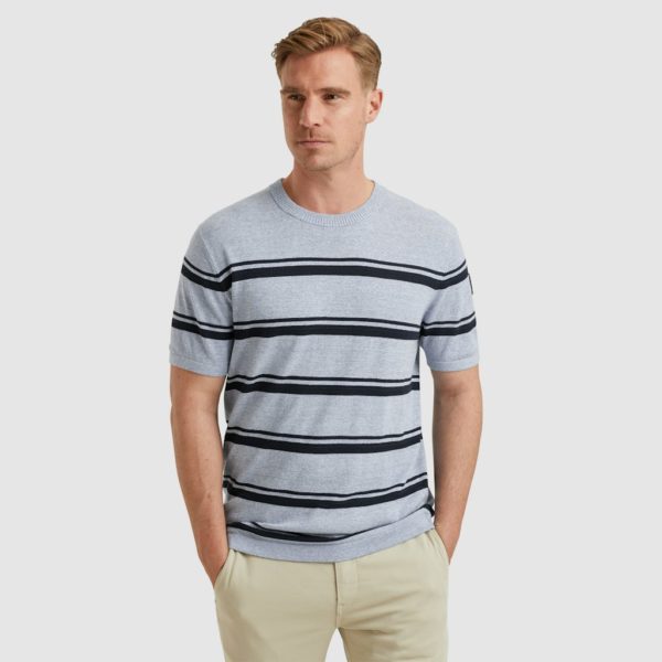 VANGUARD T-SHIRT, COTTON LINEN BLEND TEE